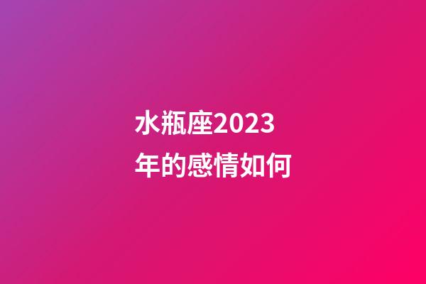 水瓶座2023年的感情如何-第1张-星座运势-玄机派