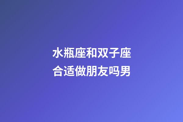 水瓶座和双子座合适做朋友吗男-第1张-星座运势-玄机派