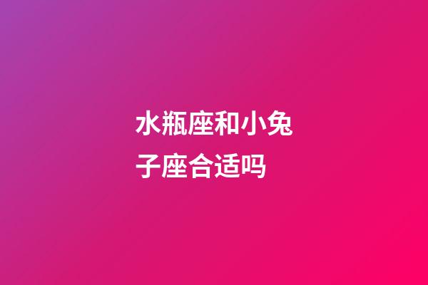 水瓶座和小兔子座合适吗-第1张-星座运势-玄机派