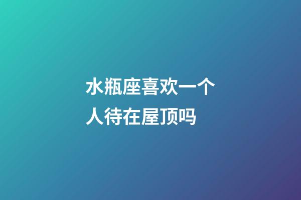 水瓶座喜欢一个人待在屋顶吗-第1张-星座运势-玄机派