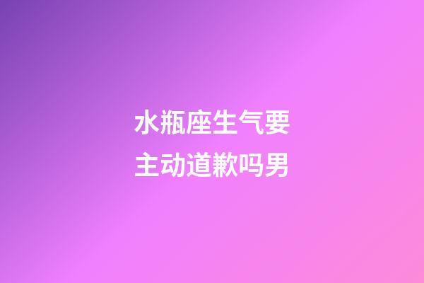 水瓶座生气要主动道歉吗男-第1张-星座运势-玄机派