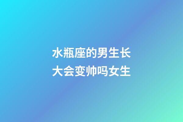 水瓶座的男生长大会变帅吗女生-第1张-星座运势-玄机派
