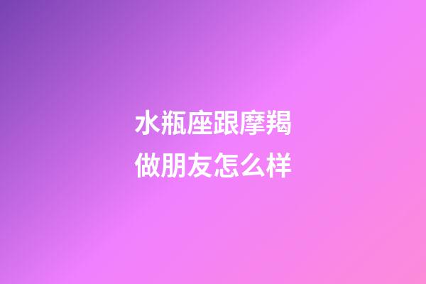 水瓶座跟摩羯做朋友怎么样-第1张-星座运势-玄机派