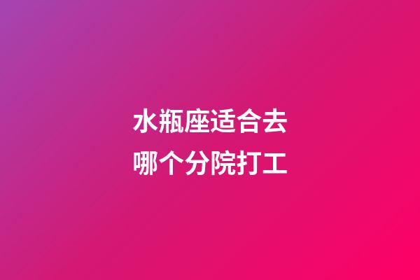 水瓶座适合去哪个分院打工-第1张-星座运势-玄机派