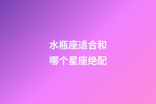 水瓶座适合和哪个星座绝配-第1张-星座运势-玄机派
