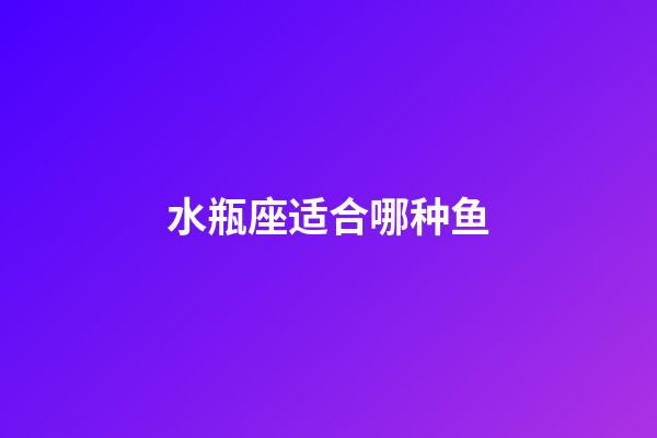 水瓶座适合哪种鱼