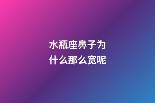 水瓶座鼻子为什么那么宽呢-第1张-星座运势-玄机派