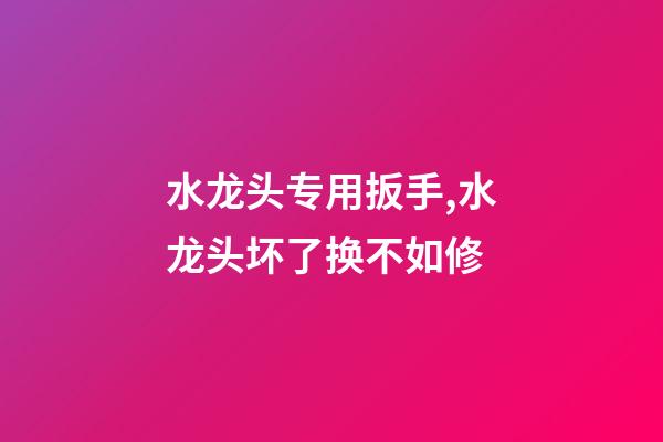 水龙头专用扳手,水龙头坏了换不如修-第1张-观点-玄机派