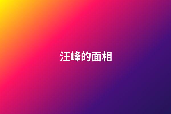 汪峰的面相