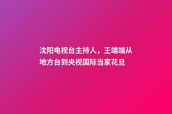 沈阳电视台主持人，王端端从地方台到央视国际当家花旦-第1张-观点-玄机派