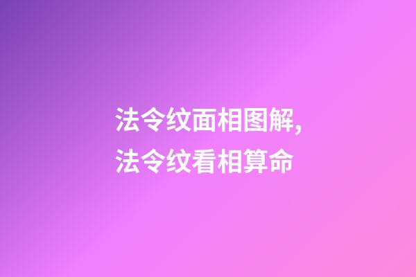 法令纹面相图解,法令纹看相算命