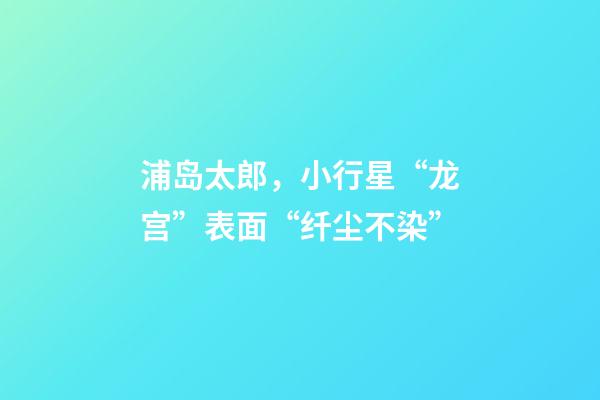浦岛太郎，小行星“龙宫”表面“纤尘不染”-第1张-观点-玄机派