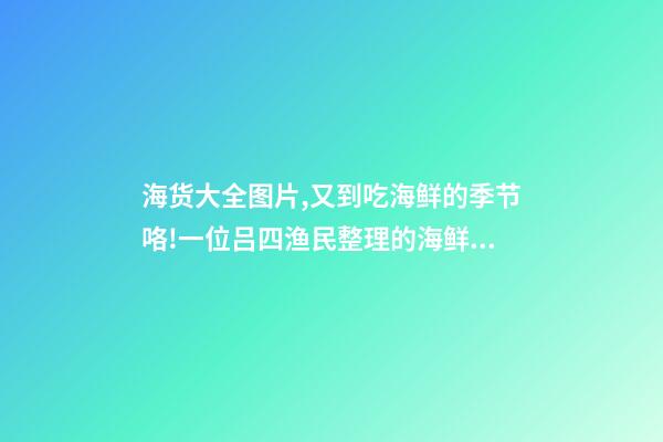 海货大全图片,又到吃海鲜的季节咯!一位吕四渔民整理的海鲜大全-第1张-观点-玄机派