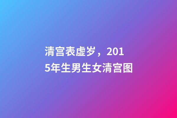 清宫表虚岁，2015年生男生女清宫图-第1张-观点-玄机派