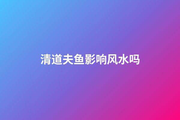 清道夫鱼影响风水吗