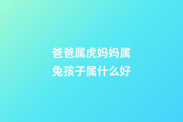 爸爸属虎妈妈属兔孩子属什么好