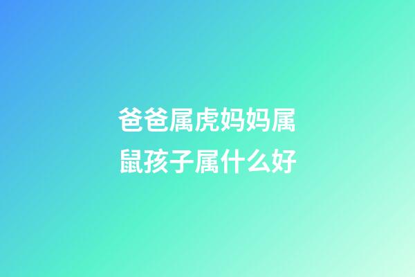 爸爸属虎妈妈属鼠孩子属什么好