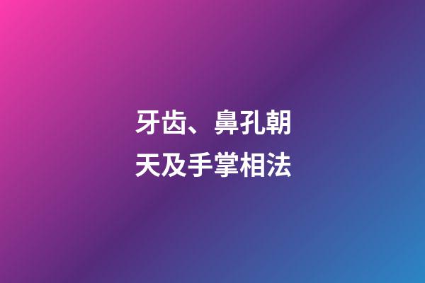 牙齿、鼻孔朝天及手掌相法