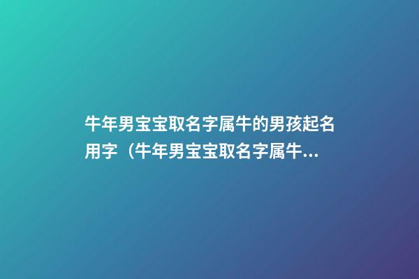 牛年男宝宝取名字属牛的男孩起名用字（牛年男宝宝取名字属牛的男孩起名用字可以吗）