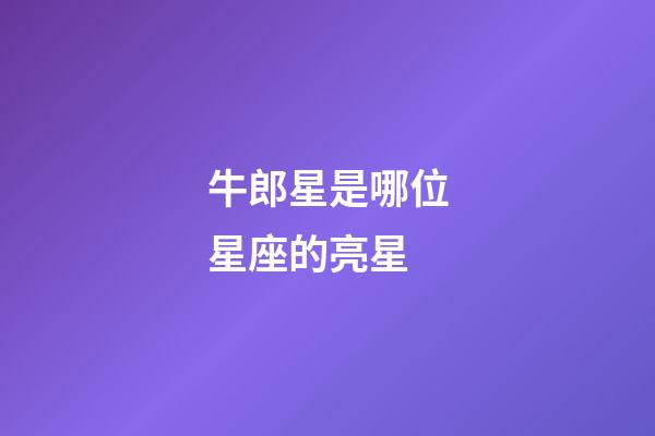 牛郎星是哪位星座的亮星-第1张-星座运势-玄机派