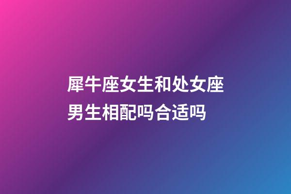 犀牛座女生和处女座男生相配吗合适吗-第1张-星座运势-玄机派