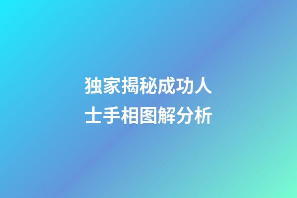独家揭秘成功人士手相图解分析