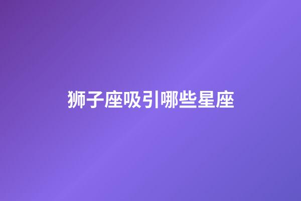 狮子座吸引哪些星座-第1张-星座运势-玄机派