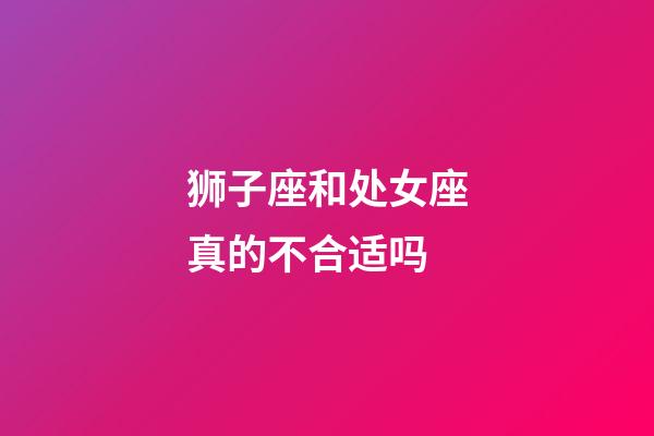 狮子座和处女座真的不合适吗-第1张-星座运势-玄机派