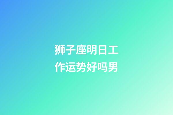 狮子座明日工作运势好吗男-第1张-星座运势-玄机派