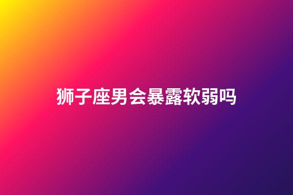 狮子座男会暴露软弱吗-第1张-星座运势-玄机派