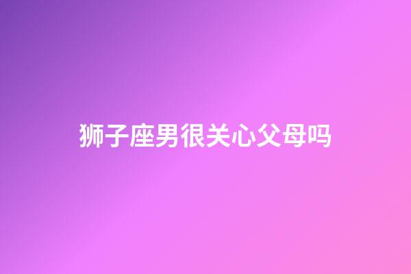 狮子座男很关心父母吗-第1张-星座运势-玄机派