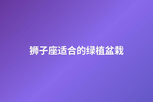 狮子座适合的绿植盆栽-第1张-星座运势-玄机派