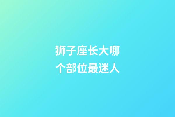 狮子座长大哪个部位最迷人-第1张-星座运势-玄机派