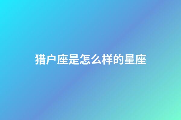 猎户座是怎么样的星座-第1张-星座运势-玄机派