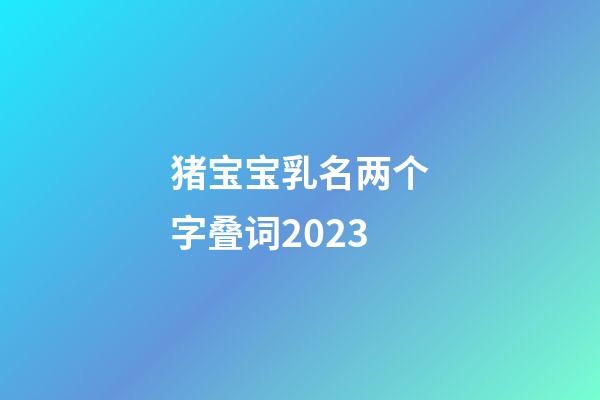 猪宝宝乳名两个字叠词2023