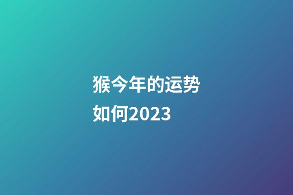 猴今年的运势如何2023
