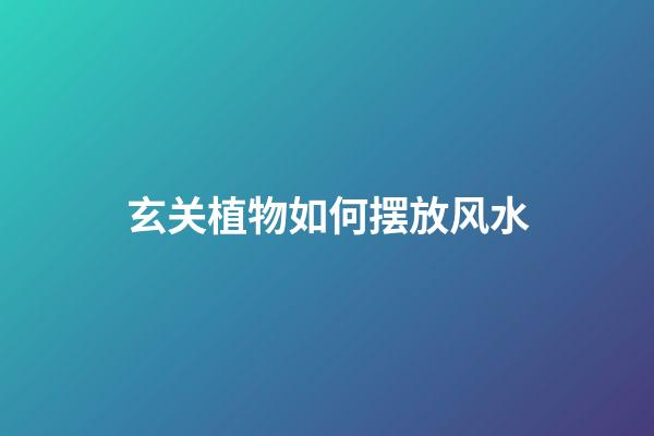 玄关植物如何摆放风水