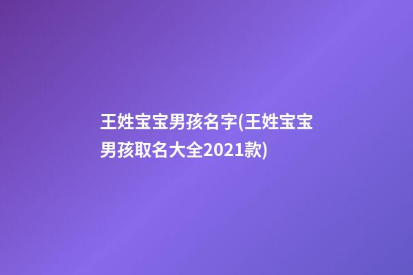 王姓宝宝男孩名字(王姓宝宝男孩取名大全2021款)