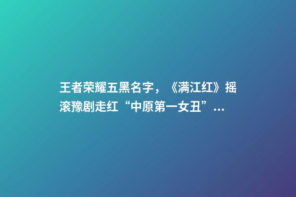 王者荣耀五黑名字，《满江红》摇滚豫剧走红“中原第一女丑”从抖音唱进张艺谋贺岁片-第1张-观点-玄机派
