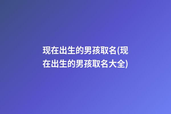 现在出生的男孩取名(现在出生的男孩取名大全)