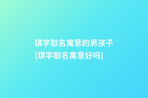 琪字取名寓意的男孩子(琪字取名寓意好吗)