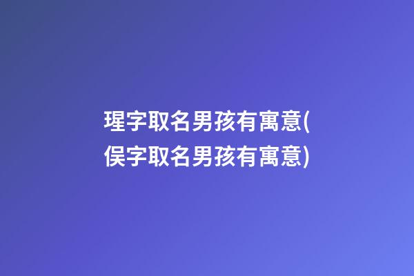 瑆字取名男孩有寓意(俣字取名男孩有寓意)