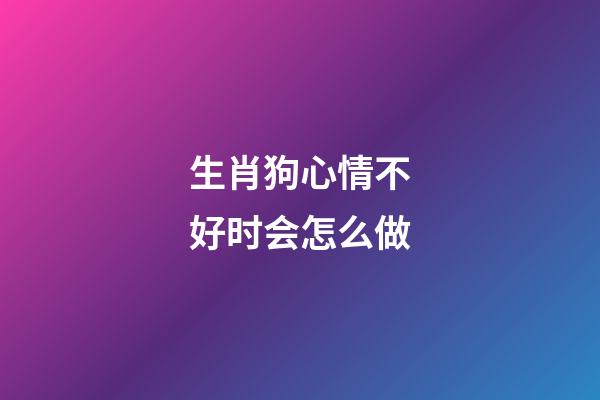 生肖狗心情不好时会怎么做