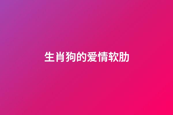 生肖狗的爱情软肋