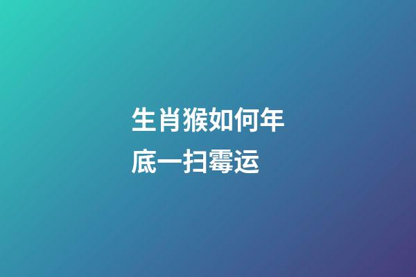 生肖猴如何年底一扫霉运