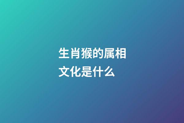 生肖猴的属相文化是什么