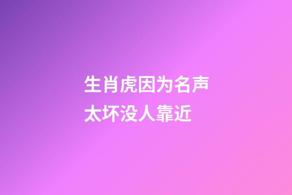 生肖虎因为名声太坏没人靠近