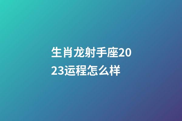 生肖龙射手座2023运程怎么样-第1张-星座运势-玄机派