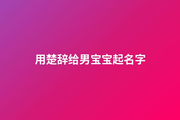 用楚辞给男宝宝起名字