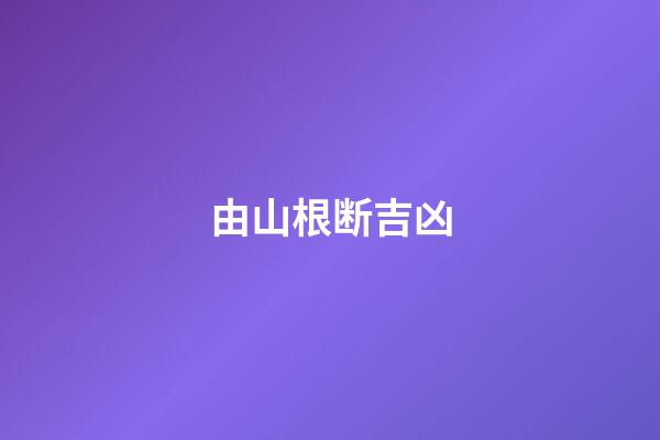 由山根断吉凶